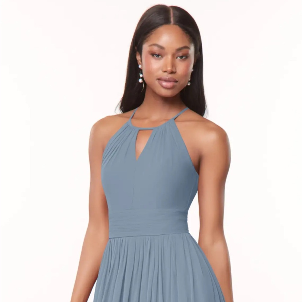 Azazie Dusty Blue Cherish Bridesmaid Dress